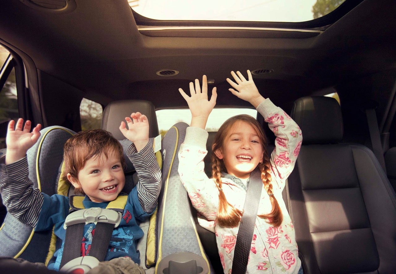 image of kids in a car